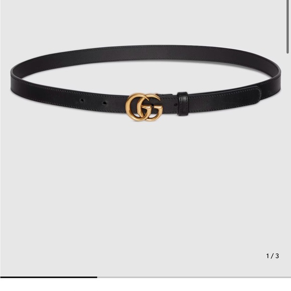 Gucci Black Belt with Gold Buckle main image 5